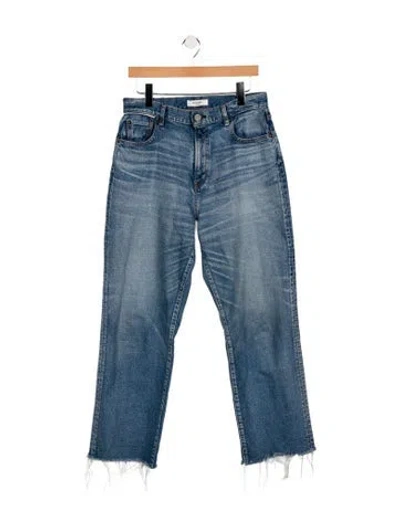 Pre-owned Moussy High-rise Wide Leg Jeans In Blue