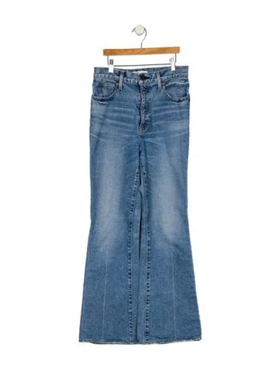 Pre-owned Moussy High-rise Wide Leg Jeans In Blue