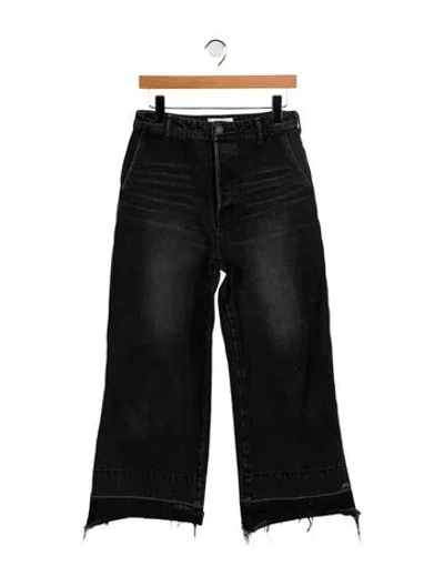Pre-owned Moussy High-rise Wide Leg Jeans In Blue