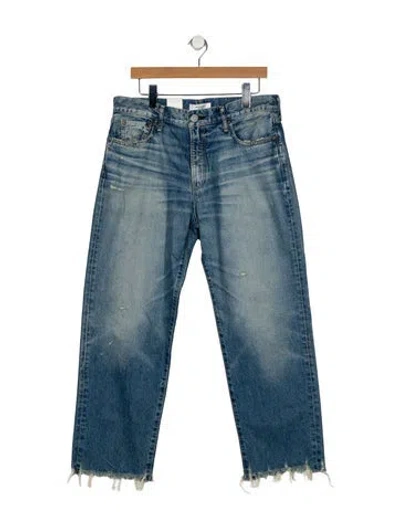 Pre-owned Moussy High-rise Wide Leg Jeans In Blue