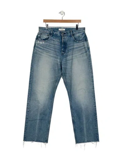Pre-owned Moussy High-rise Wide Leg Jeans In Blue