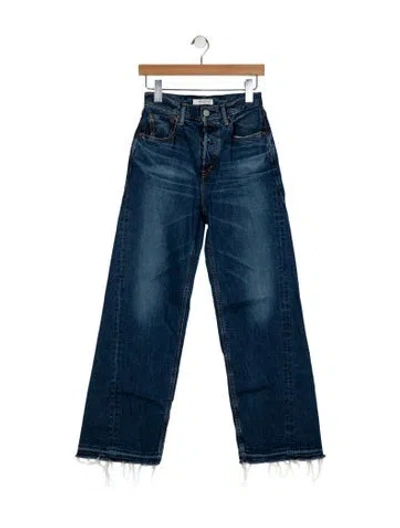 Pre-owned Moussy High-rise Wide Leg Jeans In Blue