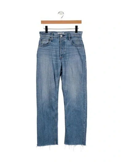 Pre-owned Moussy High-rise Wide Leg Jeans In Blue