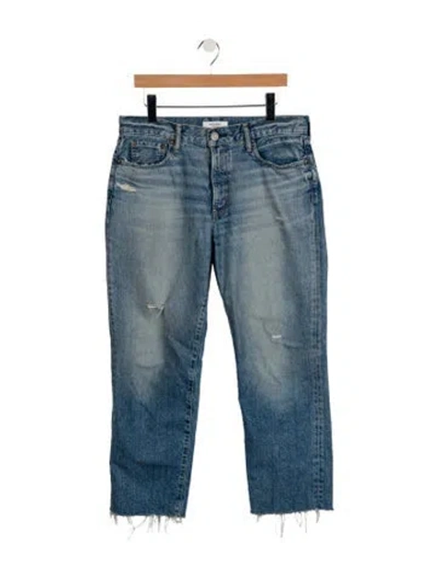 Pre-owned Moussy High-rise Wide Leg Jeans In Blue