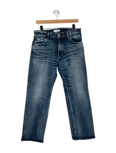 Pre-owned Moussy High-rise Wide Leg Jeans In Blue