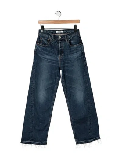 Pre-owned Moussy High-rise Wide Leg Jeans In Blue