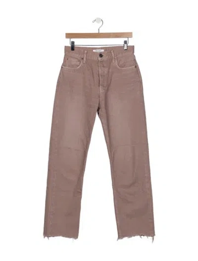 Pre-owned Moussy High-rise Wide Leg Jeans In Neutral