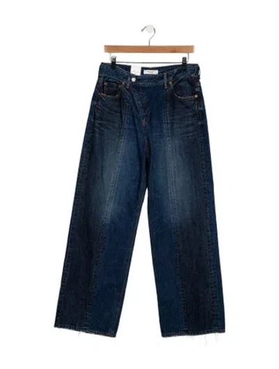 Pre-owned Moussy High-rise Wide Leg Jeans W/ Tags In Blue