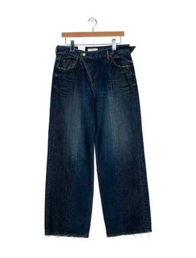Pre-owned Moussy High-rise Wide Leg Jeans W/ Tags In Blue