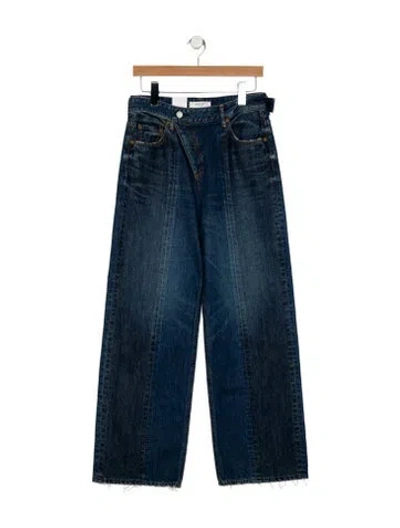 Pre-owned Moussy High-rise Wide Leg Jeans W/ Tags In Blue