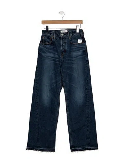 Pre-owned Moussy High-rise Wide Leg Jeans W/ Tags In Blue