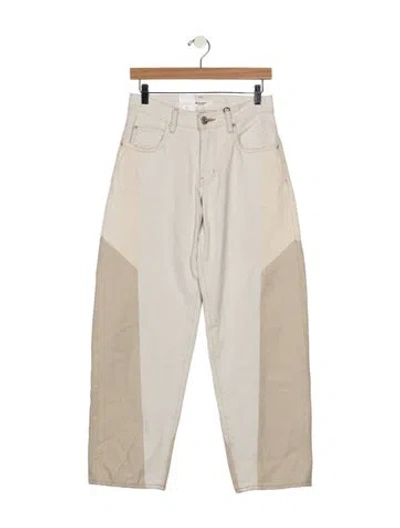 Pre-owned Moussy High-rise Wide Leg Jeans W/ Tags In Neutrals