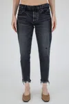 Moussy Kearny Tapered Jeans In Black In Black