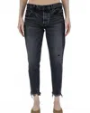 Moussy Kearny Tapered Jeans In Black In Multi