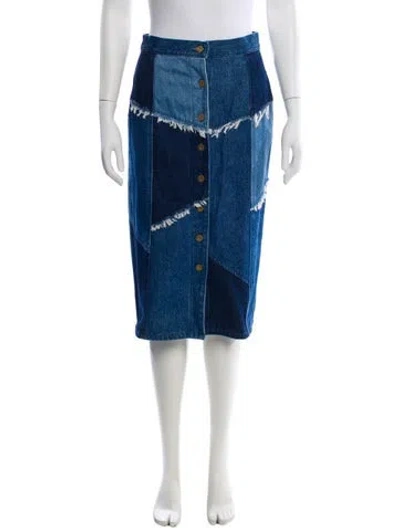 Pre-owned Moussy Knee-length Skirt In Blue