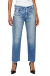 Moussy Millsboro Low Rise Straight Jeans In Blue In Blue