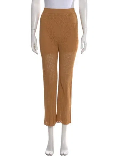 Pre-owned Moussy Lace Pattern Wide Leg Pants In Neutral