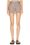 Moussy Lakeshore Shorts In Light Brown In Gray