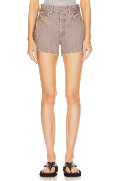 Moussy Lakeshore Shorts In Light Brown In Gray