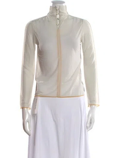 Pre-owned Moussy Long Sleeve Top In Neutral