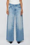 Moussy Lowell Super Wide Jean In Light Blue In Blue