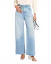 Moussy Lowell Super Wide Jeans In Light Blue In Blue
