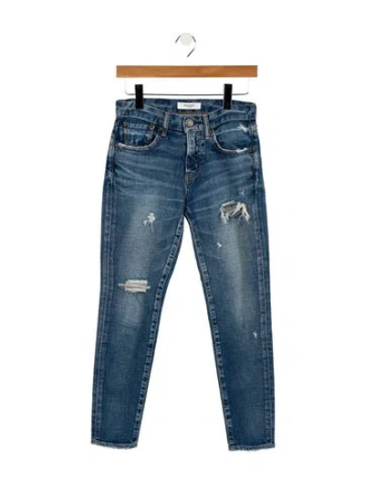 Pre-owned Moussy Low-rise Skinny Leg Jeans In Blue