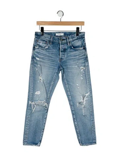Pre-owned Moussy Low-rise Skinny Leg Jeans In Blue