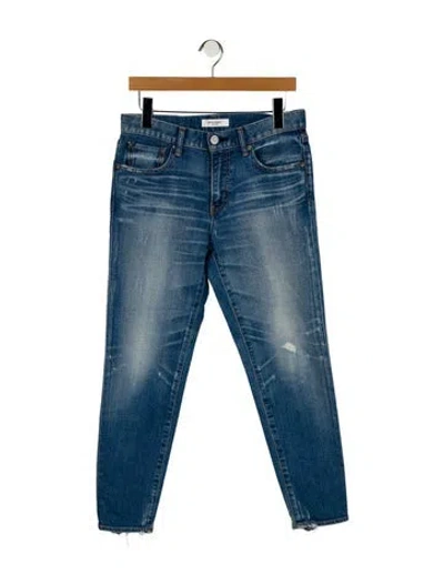 Pre-owned Moussy Low-rise Skinny Leg Jeans In Blue