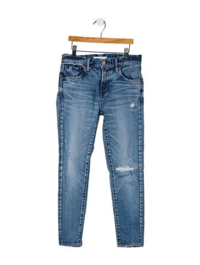 Pre-owned Moussy Low-rise Skinny Leg Jeans In Blue