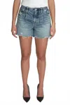 Moussy Ludlow No Belt Shorts In Light Blue In Blue