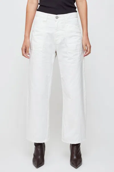 MOUSSY MALBA CARGO PANTS IN WHITE