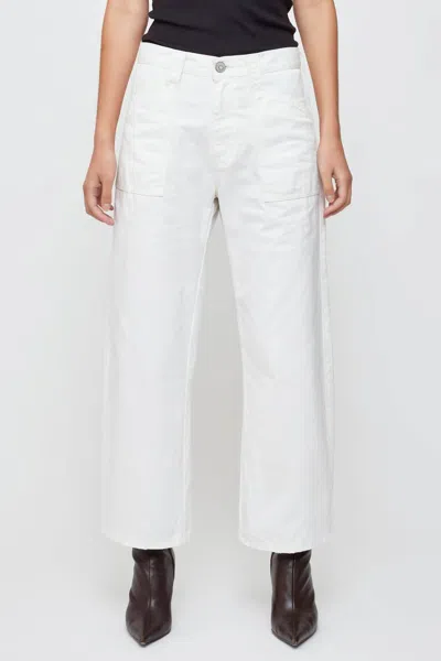 Moussy Malba Gusset Cargo Pants In White