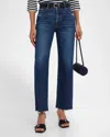 Moussy Medley Straight Leg Jean In Blue In Blue