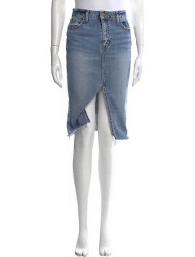 Pre-owned Moussy Midi Length Skirt In Blue