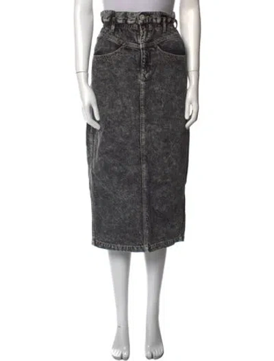 Pre-owned Moussy Midi Length Skirt In Gray