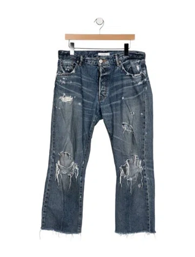 Pre-owned Moussy Mid-rise Flared Jeans In Blue