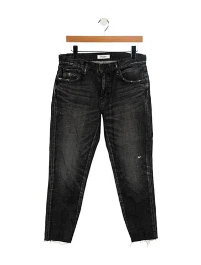 Pre-owned Moussy Mid-rise Skinny Leg Jeans In Black