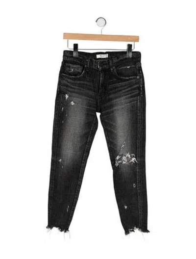Pre-owned Moussy Mid-rise Skinny Leg Jeans In Black