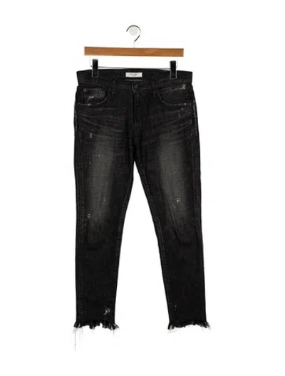 Pre-owned Moussy Mid-rise Skinny Leg Jeans In Black