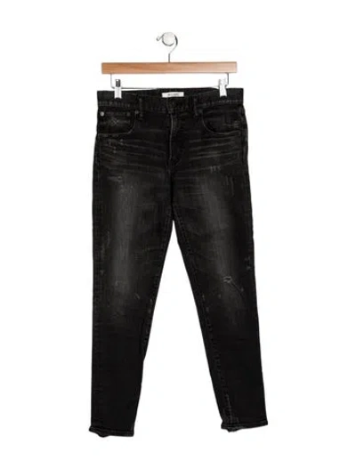 Pre-owned Moussy Mid-rise Skinny Leg Jeans In Black