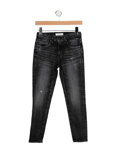 Pre-owned Moussy Mid-rise Skinny Leg Jeans In Black