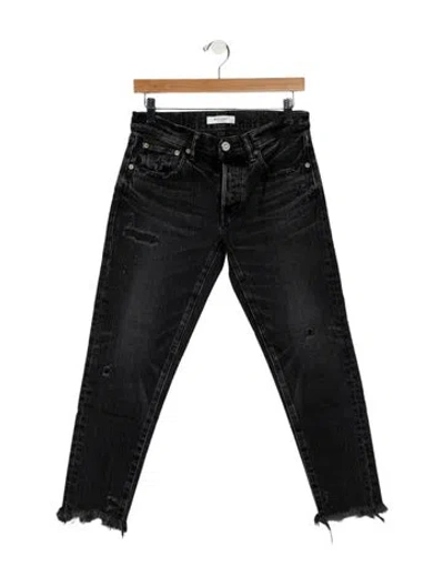 Pre-owned Moussy Mid-rise Skinny Leg Jeans In Black