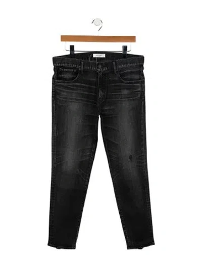 Pre-owned Moussy Mid-rise Skinny Leg Jeans In Black