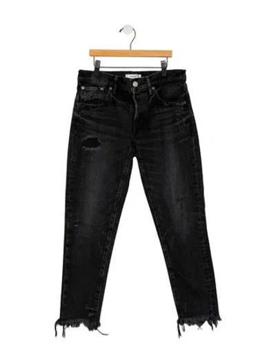 Pre-owned Moussy Mid-rise Skinny Leg Jeans In Black