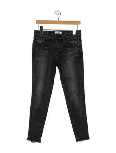 Pre-owned Moussy Mid-rise Skinny Leg Jeans In Black