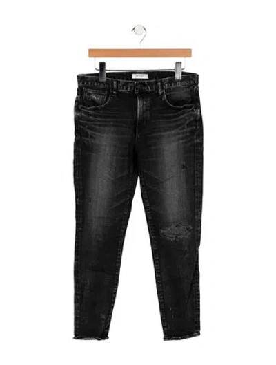 Pre-owned Moussy Mid-rise Skinny Leg Jeans In Black