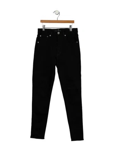 Pre-owned Moussy Mid-rise Skinny Leg Jeans In Black
