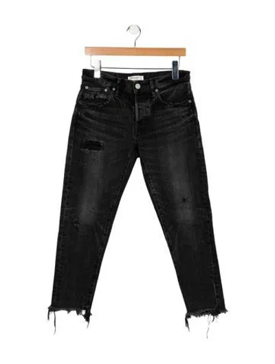 Pre-owned Moussy Mid-rise Skinny Leg Jeans In Black