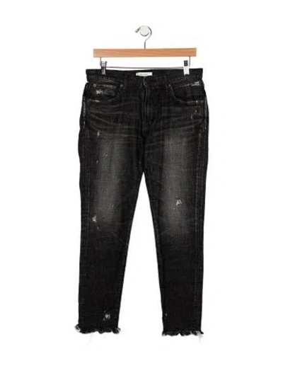 Pre-owned Moussy Mid-rise Skinny Leg Jeans In Black